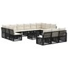 vidaXL Gartensofa-set 14 Stk. Schwarz Poly-Rattan