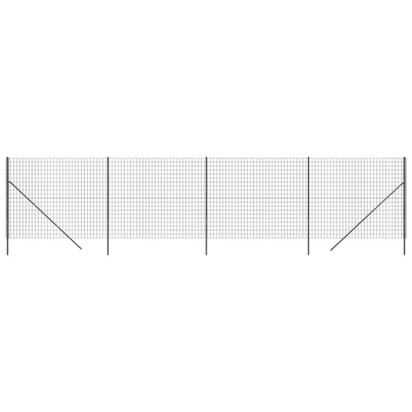 vidaXL Maschendrahtzaun Anthrazit 2,2x10 m Verzinkter Stahl