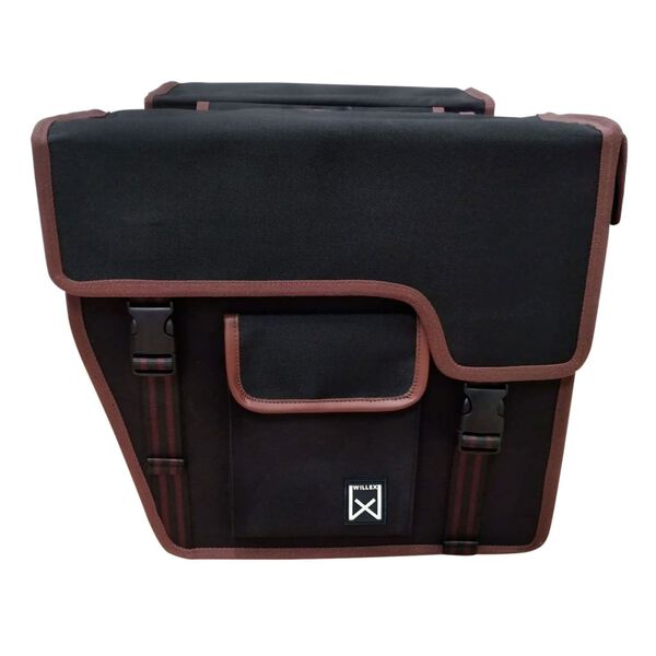 Willex Doppelte Fahrradtasche mit Fronttasche 33 L Schwarz