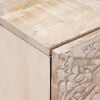 vidaXL Nachttisch 2 pcs Wei&szlig; 40 x 33,5 x 46 cm Massivholz Mango