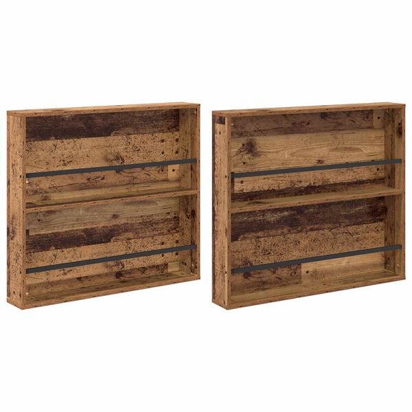 vidaXL Magazinregal 2 pcs Altholz 80 x 12 x 70 cm Holzwerkstoff