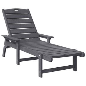 vidaXL Sonnenliege Hellgrau HDPE