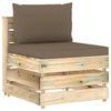 vidaXL 8-tlg. Garten-Lounge-Set mit Kissen Gr&uuml;n Impr&auml;gniertes Holz