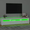 vidaXL TV-Schrank mit LED-Leuchten Weiß 195x35x40 cm