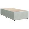 vidaXL Boxspringbett mit Matratze Hellgrau 80x200 cm Samt