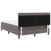 vidaXL Boxspringbett mit Matratze Grau 160 x 200 cm Kunstleder