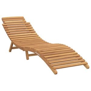 vidaXL Sonnenliege Braun 198 x 55 x 58.5 cm Massivholz Teak