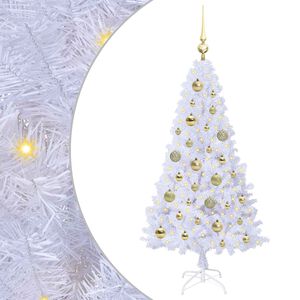 vidaXL K&uuml;nstlicher Weihnachtsbaum Wei&szlig; 120 cm PVC und Stahl