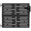 vidaXL Gartentor Schwarz 85 x 100 cm Pulverbeschichteter Stahl