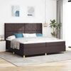 vidaXL Boxspringbett mit Matratze Braun 200 x 200 cm Stoff