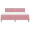 vidaXL Boxspringbett mit Matratze mit Kopfteil Rosa 180 x 200 cm Samt