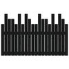 vidaXL Wand-Kopfteil Schwarz 127,5x3x80 cm Massivholz Kiefer