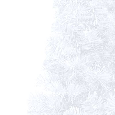 vidaXL Künstlicher Halb-Weihnachtsbaum Beleuchtung Ständer Weiß 180 cm