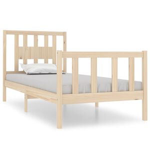 vidaXL Massivholzbett 90x190 cm