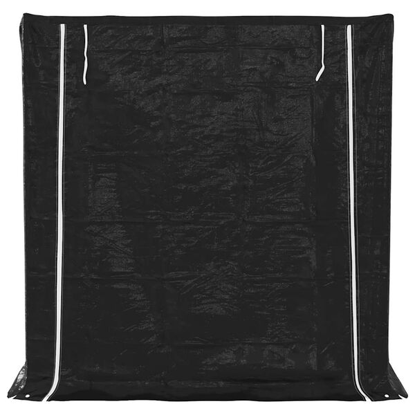 vidaXL Brennholzregal mit Regenschutz 200x80x200 cm Verzinkter Stahl