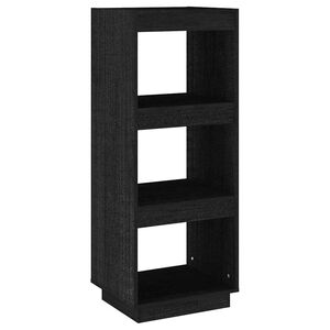 vidaXL B&uuml;cherregal/Raumteiler Schwarz 40x35x103 cm Massivholz Kiefer