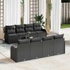 vidaXL Gartensofa-set Schwarz 55 x 55 x 37 cm Poly-Rattan