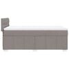 vidaXL Boxspringbett mit Matratze Taupe 90x190 cm Stoff