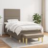 vidaXL Boxspringbett mit Matratze Taupe 90x200 cm Stoff