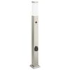 vidaXL Pollerleuchte mit Sensor&Steckdose 80 cm Edelstahl IP44