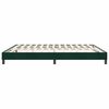 vidaXL Boxspringbett ohne Matratze Dunkelgr&uuml;n 180x220 cm Samt