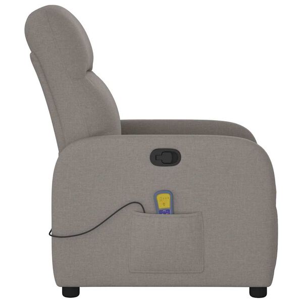 vidaXL Massagesessel Taupe Stoff