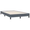 vidaXL Boxspringbett mit Matratze & LED Dunkelgrau 120x220 cm Samt