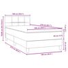 vidaXL Boxspringbett mit Matratze & LED Dunkelgrau 100x210 cm Samt