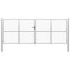 vidaXL Gartentor verzinkter Stahl 400 x 150 cm Silber