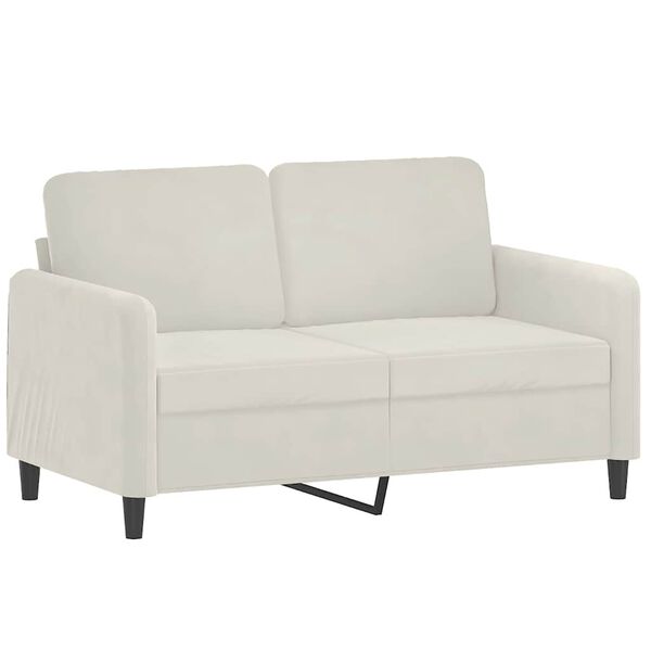 vidaXL 2-Sitzer-Sofa Creme 120 cm Samt
