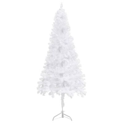 vidaXL Künstlicher Eck-Weihnachtsbaum Weiß 150 cm PVC