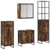 vidaXL Badezimmerm&ouml;bel-Set mit Regal Ger&auml;ucherte Eiche Holzwerkstoff