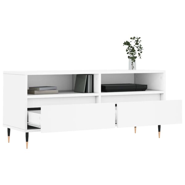 vidaXL TV-Schrank Weiß 100x34,5x44,5 cm Holzwerkstoff