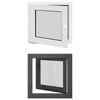 vidaXL Kellerfenster RISOR 50 x 50 cm PVC und Glas Anthrazit
