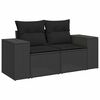 vidaXL Garten-Sofa-Set 10 pcs Schwarz Poly-Rattan