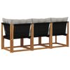 vidaXL Outdoor Mittel- und Ecksofa mit Kissen 3 St&uuml;ck Natur