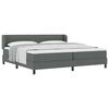 vidaXL Boxspringbett mit Matratze Dunkelgrau 200 x 200 cm Stoff