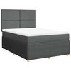 vidaXL Boxspringbett mit Matratze Dunkelgrau 140x200 cm Stoff