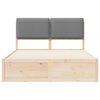 vidaXL Bettgestell mit gepolstertem Kopfteil Hellgrau 140 x 200 cm