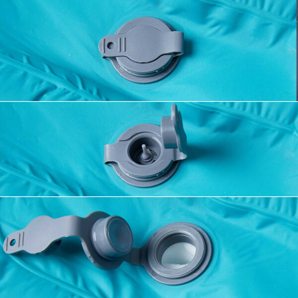 vidaXL Selbstaufblasende Isomatte mit Kissen Blau