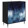 vidaXL Sideboard RAALTE Schwarz Eichen-Optik 69 x 33 x 76 cm