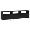 vidaXL TV-Wandschrank mit LED Schwarz 180x31x45 cm