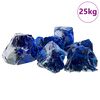 vidaXL Gartensteine Blau 12 cm Glas