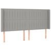 vidaXL Kopfteil mit Ohren Hellgrau 183x16x118/128 cm Stoff