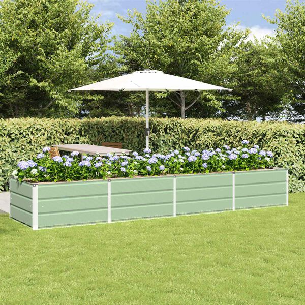 vidaXL Pflanzk&uuml;bel Gr&uuml;n 320 x 80 x 45 cm Stahl