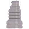 vidaXL 12-tlg. Handtuch-Set FROGN Grau 360 g/m&sup2;
