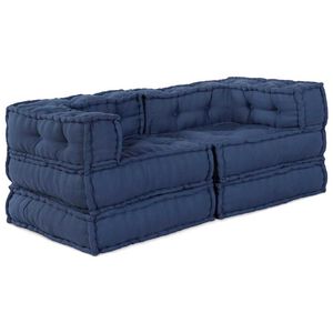 vidaXL Modulare Sofagarnitur 2 pcs Indigo 140 x 70 x 56 cm Stoff