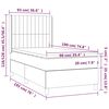 vidaXL Boxspringbett mit Matratze Hellgrau 90x190 cm Stoff
