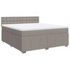 vidaXL Boxspringbett mit Matratze Taupe 180x200 cm Stoff