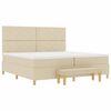 vidaXL Boxspringbett mit Matratze Creme 200 x 200 cm Stoff